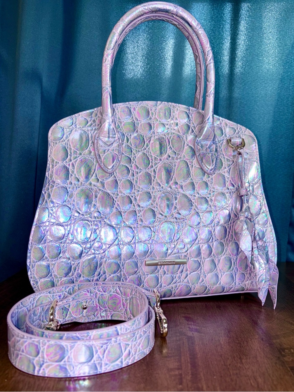 Brahmin EUC Rosetta - Lavender Dewdrop - Iridescent - Exclusive Design
